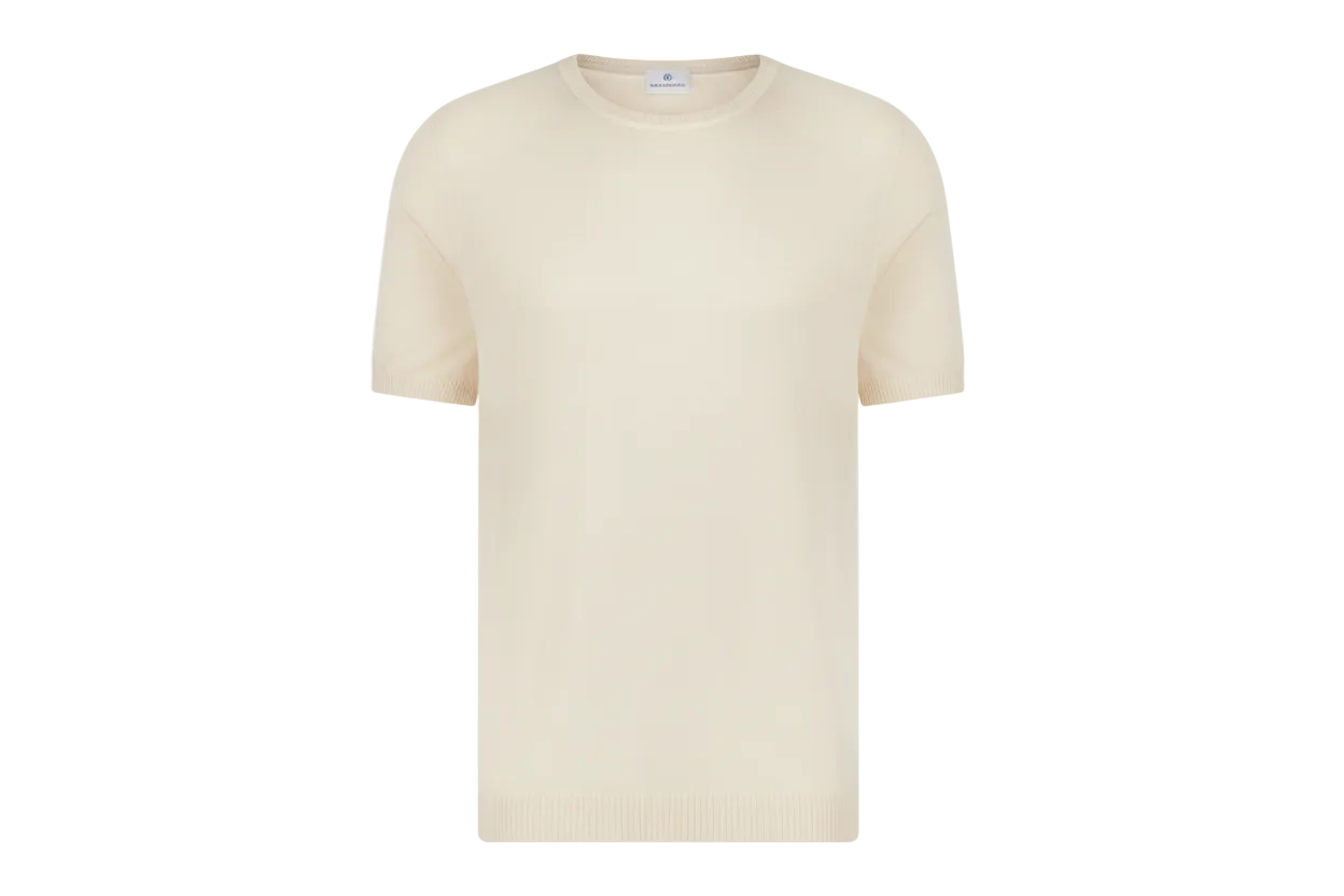 Luxe Knit T-Shirt Off white