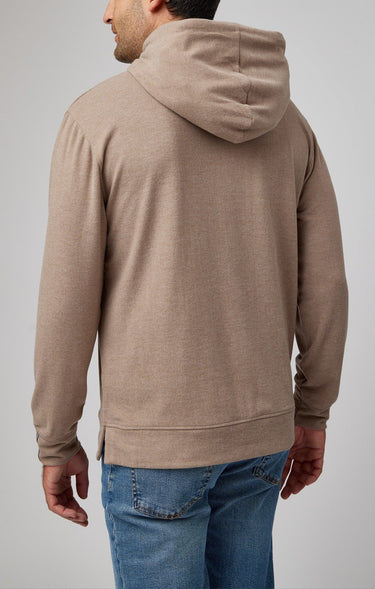 T-Series Fleece Knit Hoodie in Fossil