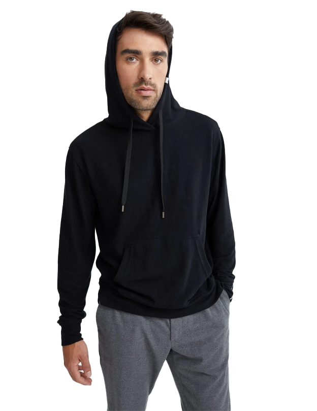 T-Series Fleece Knit Hoodie in Black, hoodies for men, hoodies in black, best hoodies to wear in winters