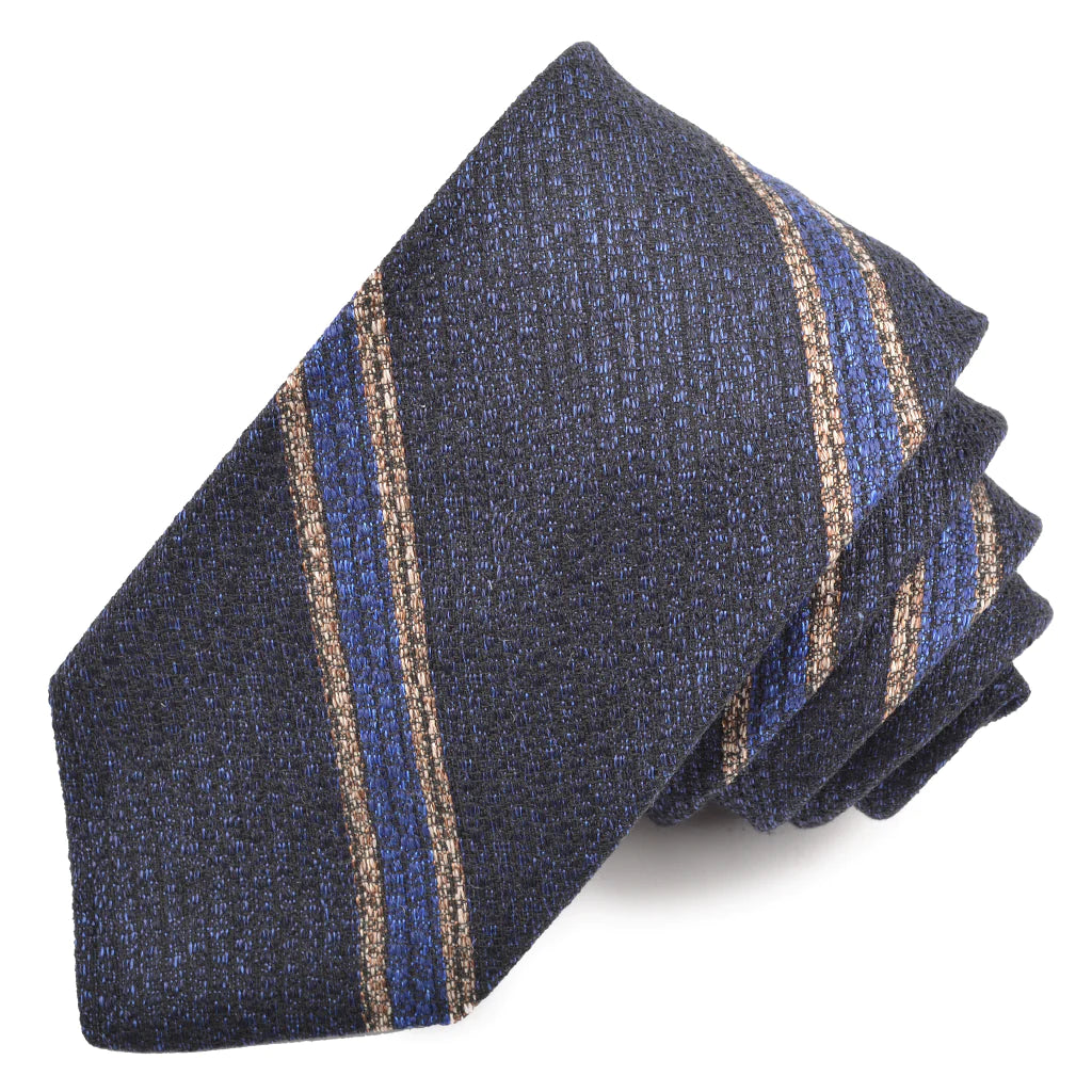 Striped Tie in Navy, Men's formal wear, Navy blue tie for men 