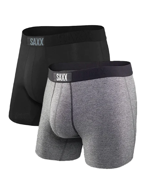 VIBE 2-Pack Boxer Brief Black and Grey
