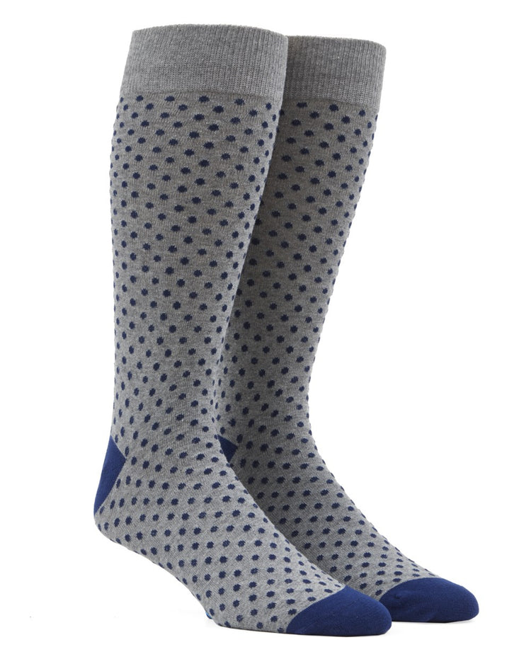 Pindot True Navy Dress Socks