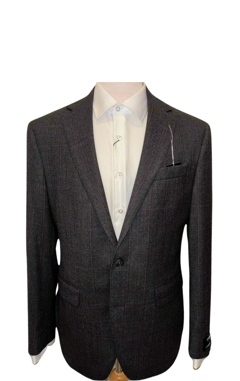 Brown/Burgundy Check Bi-Stretch Suit