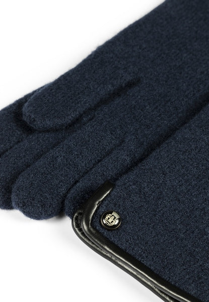 Felted Wool Navy Gloves