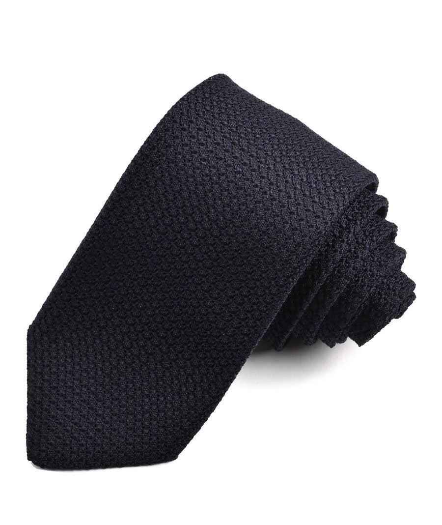 Silk Grenadine Textured Tie in Navy, Men's formal fashion, Men's tie in navy 