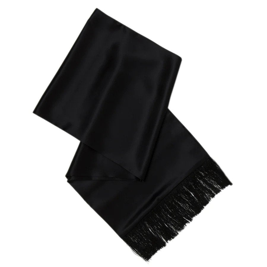 Italian Silk Pocket Square in Black, Pocket square, Men's fashion, Pocket square in silk