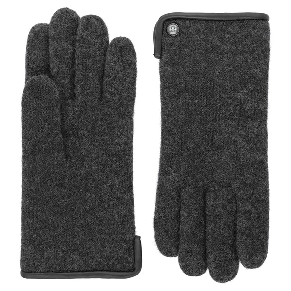 Felted Wool Grey Gloves