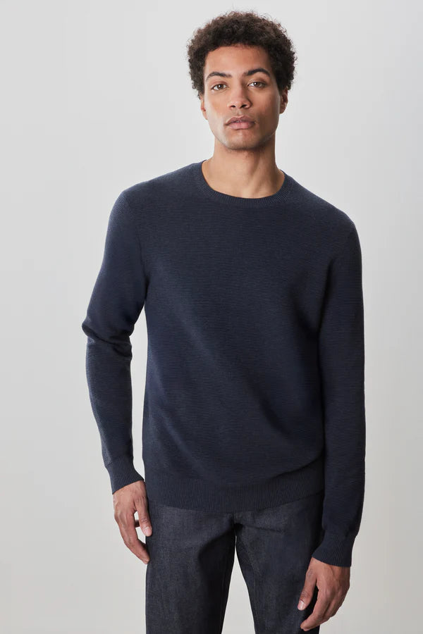 Enrique Textured Knit in Navy