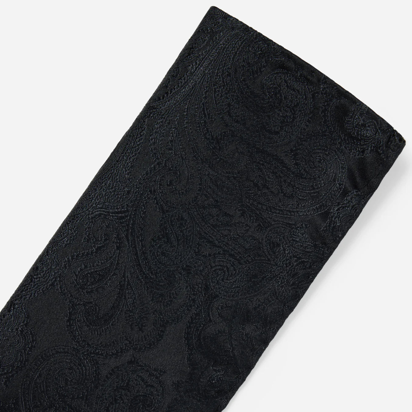 Designer Paisley Black Pocket Square