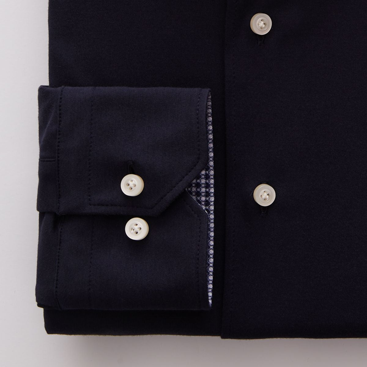 Modern 4Flex Stretch Knit Navy Shirt with Contrast