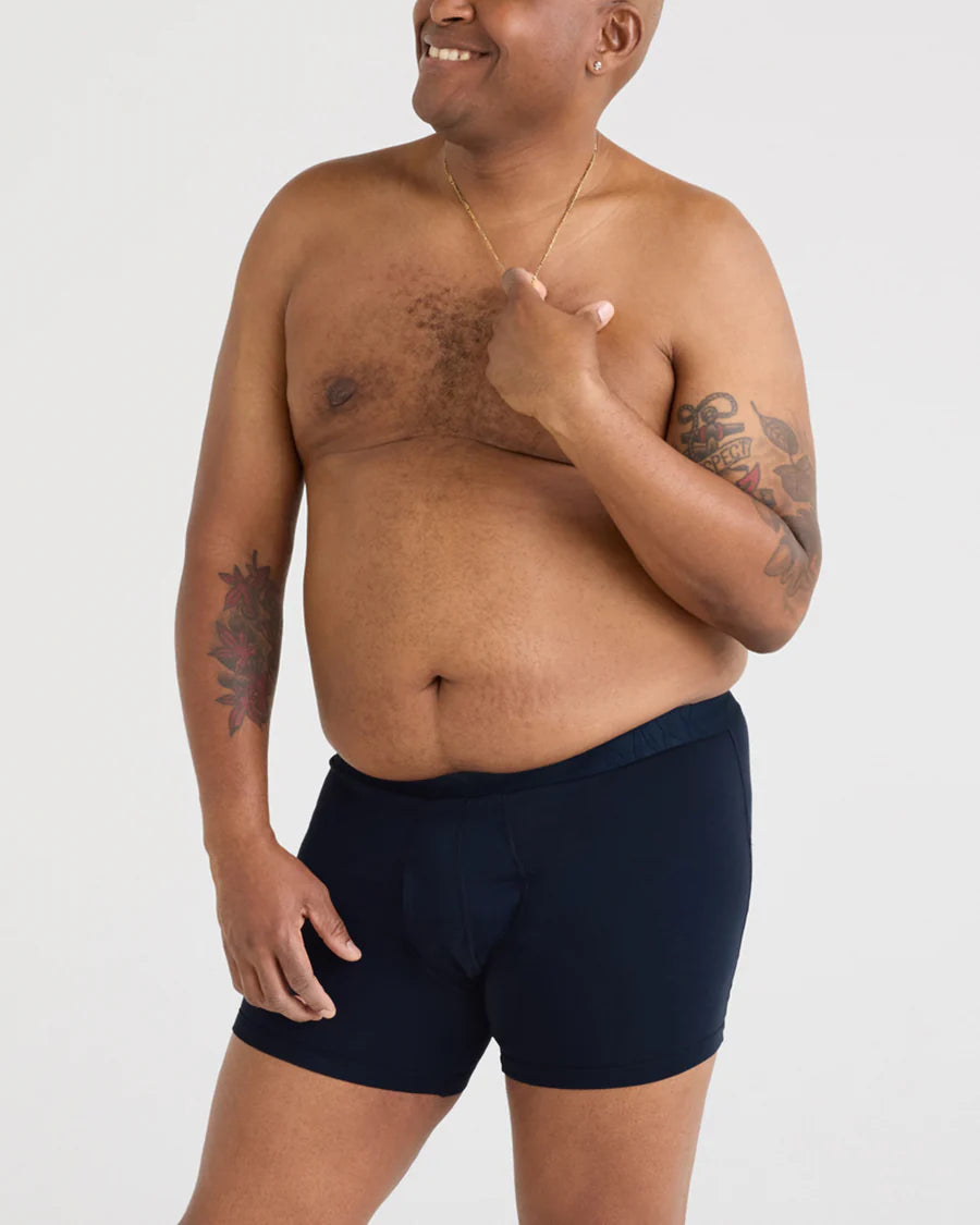DropTemp® Cooling Cotton Boxer Brief in Dark Navy