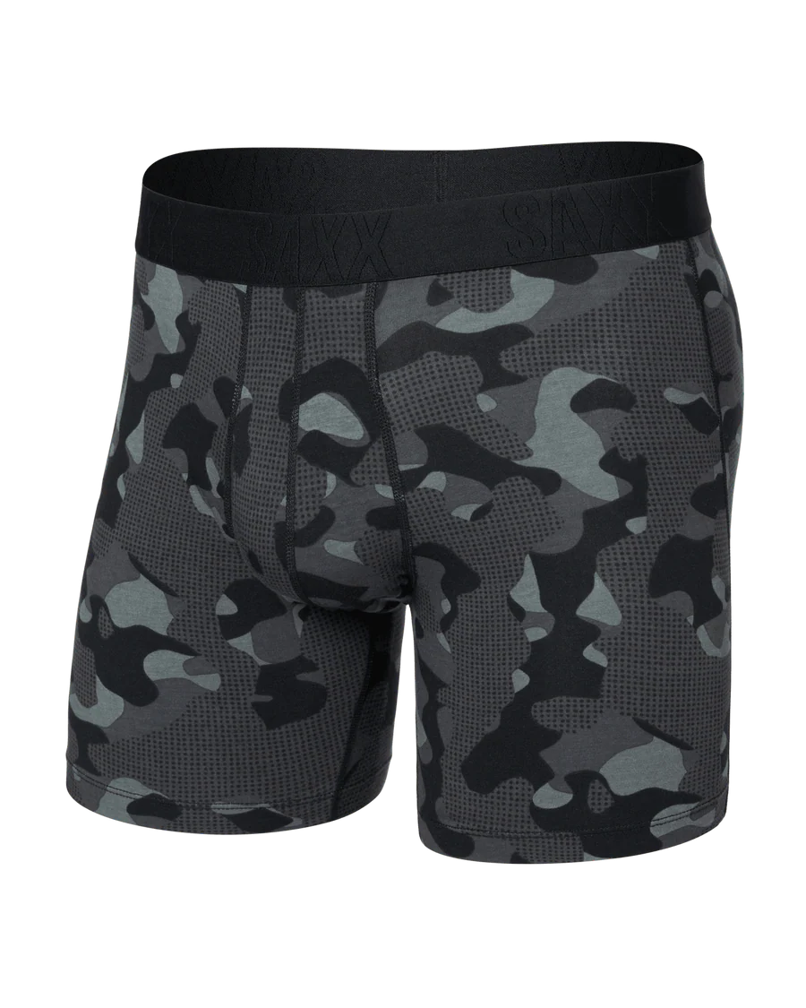 DropTemp® Cooling Cotton Boxer Brief in Pebble Camo-Graphite